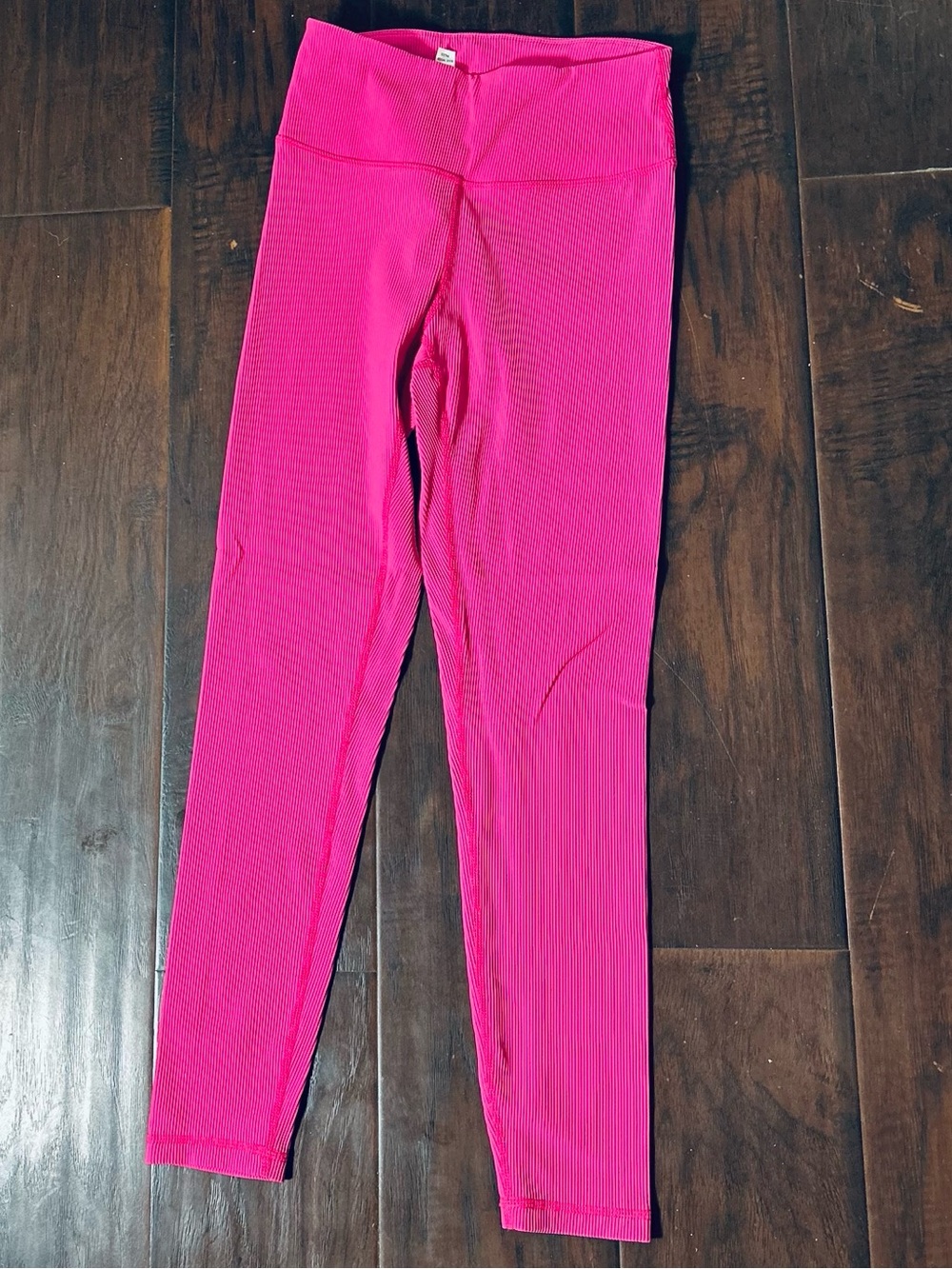 Girls' Hot Pink Ribbed Leggings - Women’s sport leggings